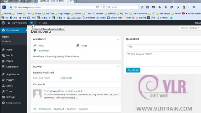 Wordpress toolbar in English-09-vlr training смотреть онлайн