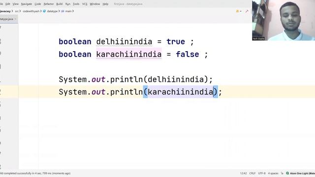 Boolean data type in java. смотреть онлайн