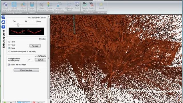 3DReshaper Terrain Extractor: keep points only on the ground! смотреть онлайн