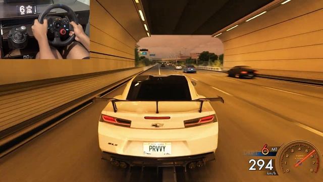 Chevrolet Camaro ZL1 1LE cutting Traffic - ASSETTO CORSA - (Steering Wheel + Shifter) Gameplay смотреть онлайн