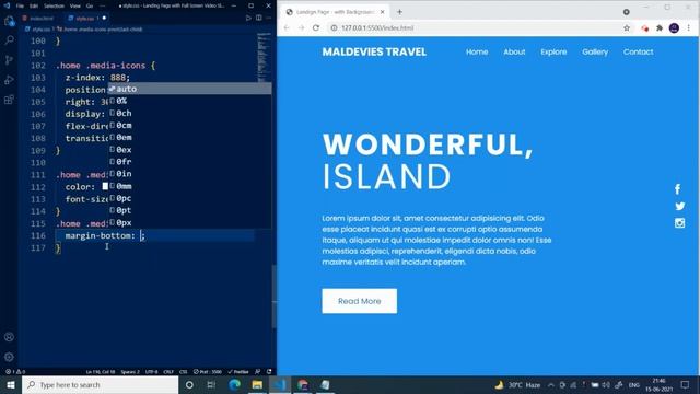 Landing Page | With Background Video Slider - Travel Website - HTML CSS & Javascript смотреть онлайн