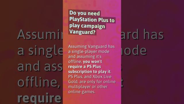 Why is campaign locked on Vanguard ps4? смотреть онлайн