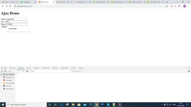Ajax Presentaion with PHP to Upload data in Database: Web Code Education смотреть онлайн