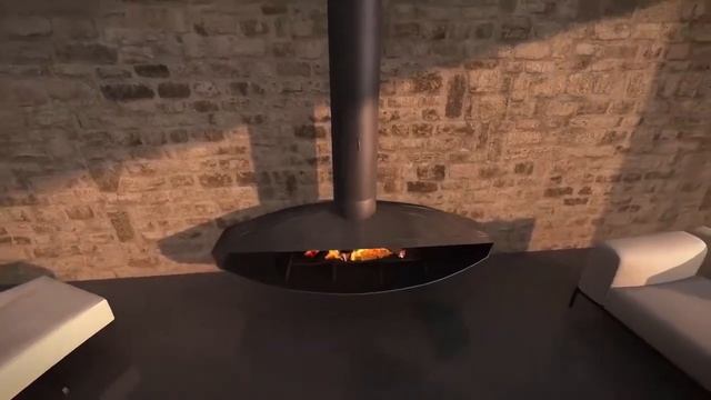 Камин Antéfocus в дизайне 3D модель смотреть онлайн