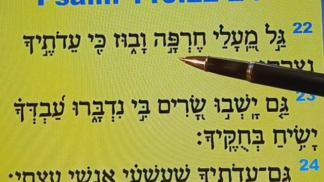 PSALM 119:22-24 IN HEBREW смотреть онлайн