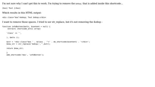 Wordpress: Remove &nbsp; from shortcode смотреть онлайн