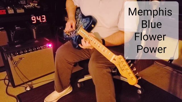 12-24 Memphis Blue Flower Power parts-caster Telecaster смотреть онлайн