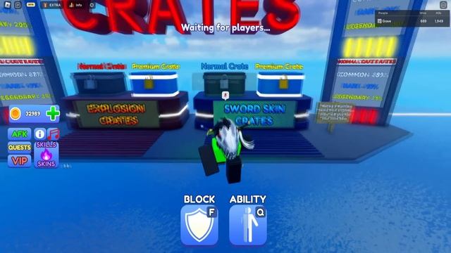Roblox Blade Ball Spending 50,000 COINS on Crates and unlocking EVERY WEAPON SKIN... смотреть онлайн