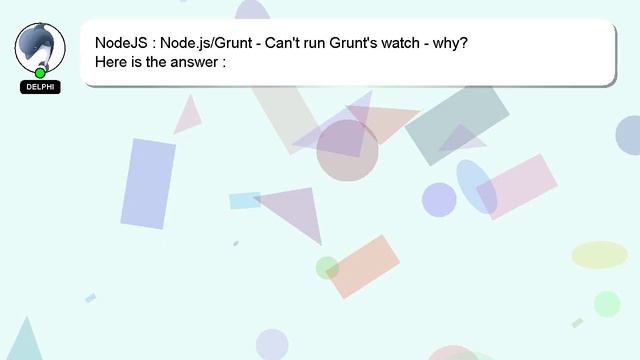 NodeJS : Node.js/Grunt - Can't run Grunt's watch - why? смотреть онлайн