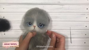 Мастер Класс Котик Заюня в смешанной технике. Шитьё + сухое валяние