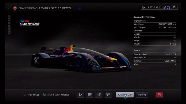 Gran Turismo 5 - Red Bull X2010 S.Vettel - X1 Prototype смотреть онлайн