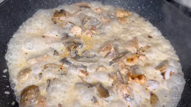 Паста Фетучине с Курицей и Грибами в Сливочном соусе! Ужин за 15 минут