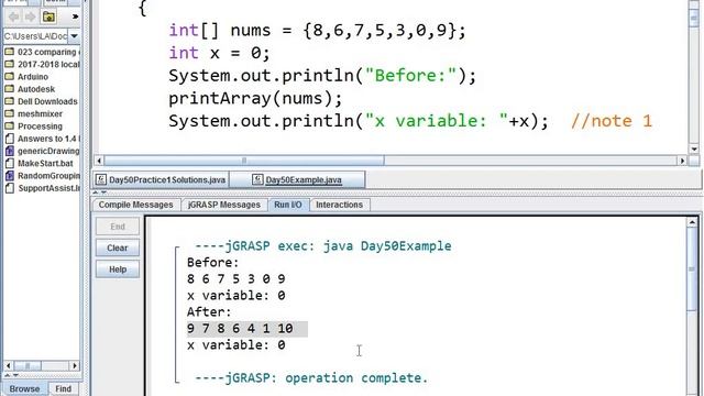 050 Notes Passing arrays to a method смотреть онлайн