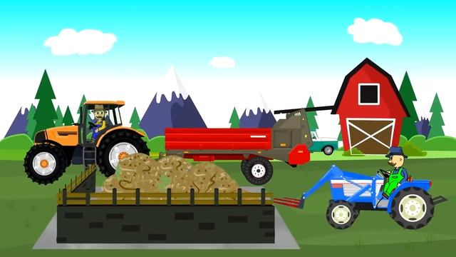 Pig Purchase - Colorful Animated Farm and Working Farmers - Tractors at Work смотреть онлайн