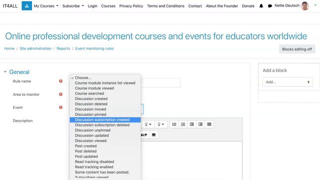How to Monitor an Event on Moodle смотреть онлайн