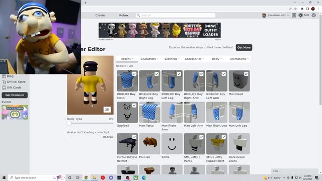 Making JEFFY a ROBLOX Account... (SML) смотреть онлайн
