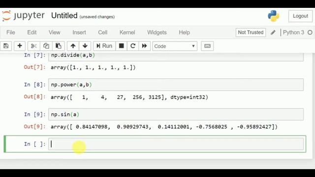 Mathematical operations in NumPy | power trigonometry mean variance standard deviation. смотреть онлайн
