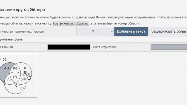 Диаграмма Эйлера-Венна онлайн смотреть онлайн