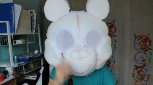 Начала шить ростовую куклу Мишка спортивный талисман