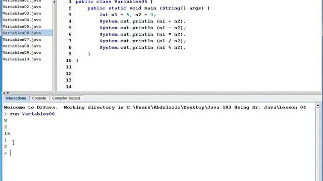 Java Level 1 Using Dr Java Lesson 04 Variables смотреть онлайн