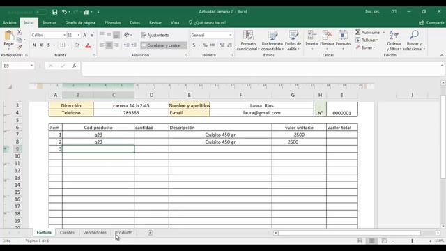 Microsoft Excel 2016: Actividad Semana 2.