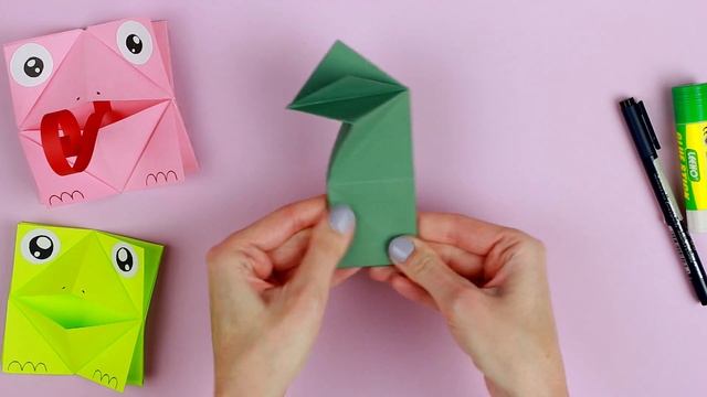 ОРИГАМИ ИГРУШКА ЛЯГУШКА ИЗ БУМАГИ | ORIGAMI FROG смотреть онлайн