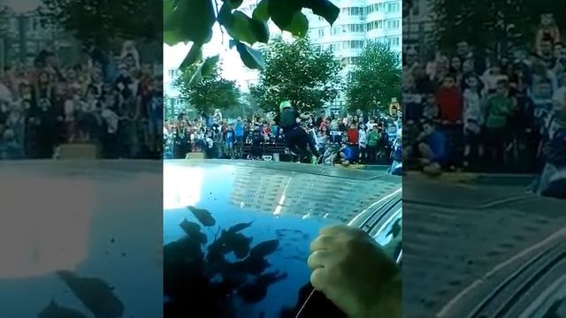 Выступление мотоциклов и квадроцикла ВО ДВОРЕ!Подольск! Московская область! смотреть онлайн