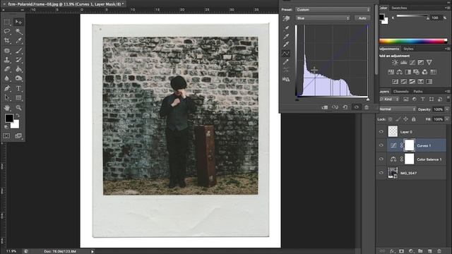 Polaroid Effect on Photoshop смотреть онлайн