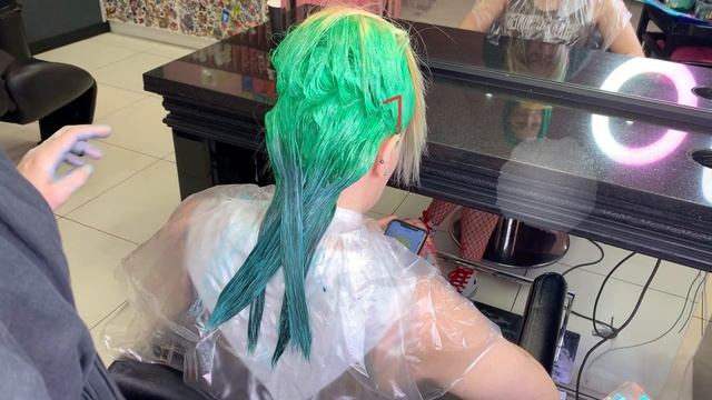 РАСТЯЖКА ЦВЕТА в два тона прямыми пигментами. Уроки колористики от COLOR PRN смотреть онлайн