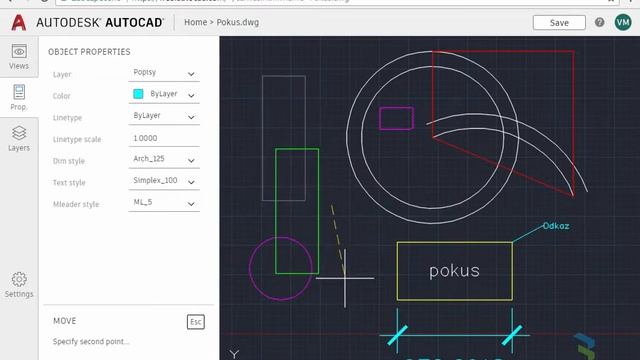 AutoCAD web app - create DWG in web browser смотреть онлайн