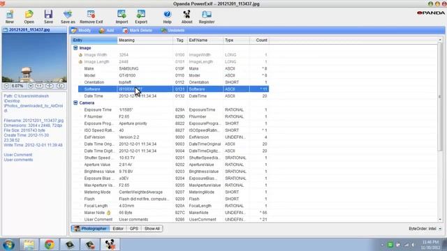 Read Image Gps Tag EXIF Data viewers смотреть онлайн