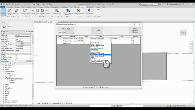 Creating Revit elements by coordinates from Excel file using KTools - Create Elements From Excel смотреть онлайн