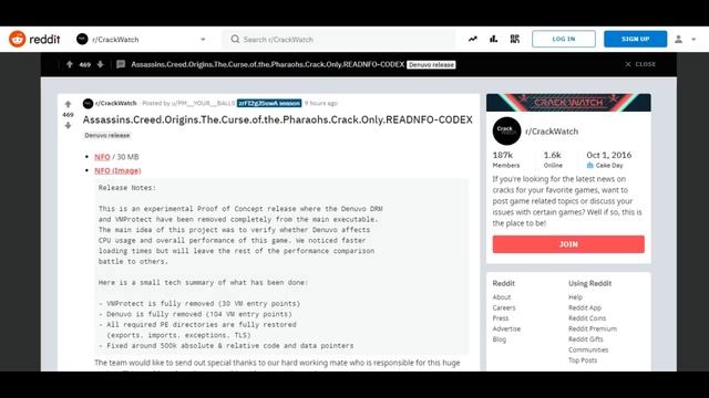CODEX Вырезали Denuvo и VMProtect c Assassin's Creed: Origins - The Curse of the Pharaohs! смотреть онлайн