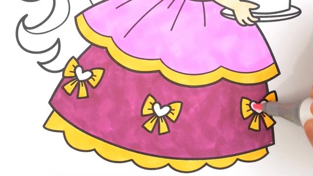 Coloring Little Princess Coloring Page | Color With Dona смотреть онлайн