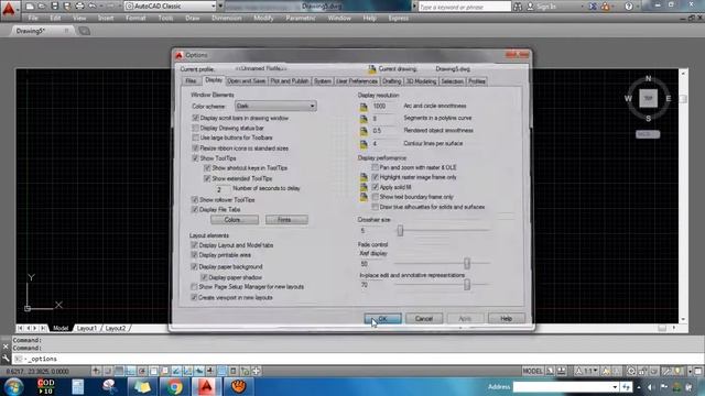 Changing Background color and grid ON/OFF on Autocad смотреть онлайн