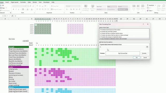 Easy Excel Step by Step Workout Tracker | Any habit Tracking | Simple No Macro Exercise Template смотреть онлайн
