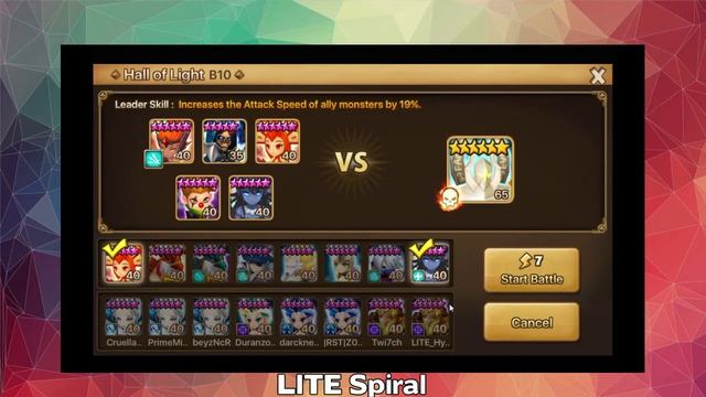 Summoners War - Hall of Light B10 Speed Team with only 1 Nuker!!! смотреть онлайн