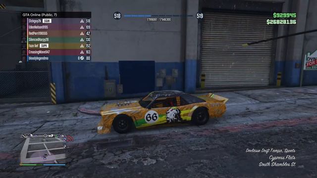 GTA 5-(Auto shop)Declasse Drift Tampa Sports-time and spawn location смотреть онлайн