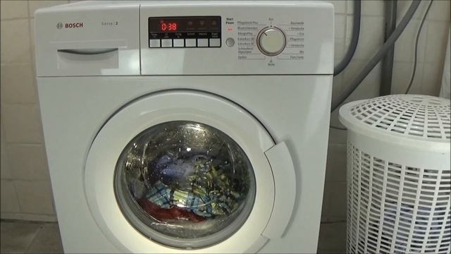 Cold wash blouses / shirts wash program BOSCH WAB28220 washing machine, test example movie #311 смотреть онлайн