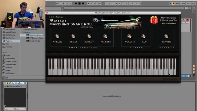 Vintage Marching Snare Roll - FREE Marching Snare VST Plugin 🥁🥁🥁