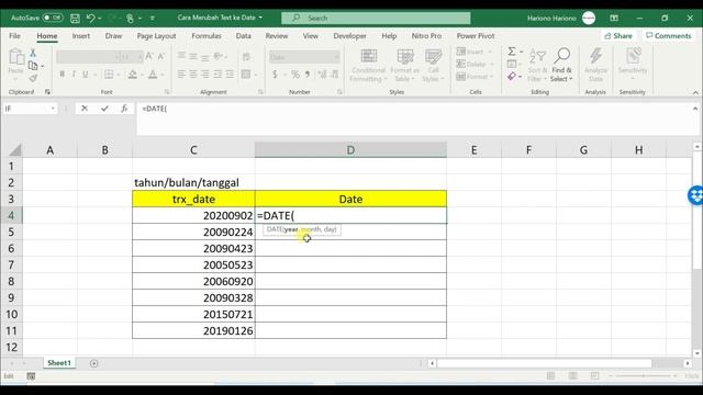 Cara Merubah Format Tanggal dari Text ke Date di Excel | Cara Mengubah Format Text/Number ke Date смотреть онлайн