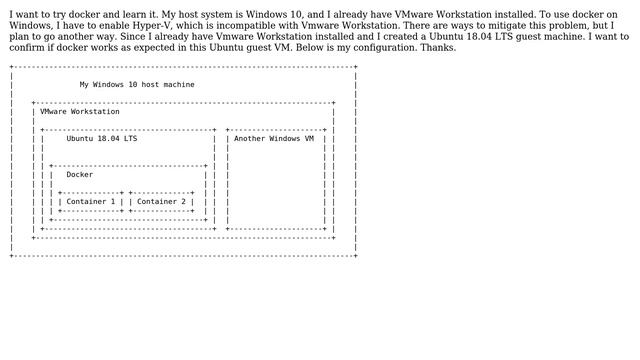 Does docker work correctly in a Ubuntu guest virtual machine of VMware Workstation? смотреть онлайн