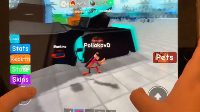 Играем в РОБЛОКС ROBLOX Симулятор качка Weight simulator смотреть онлайн