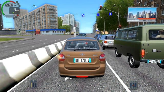 City Car Driving 1.5.1 Lada Granta [G27] смотреть онлайн