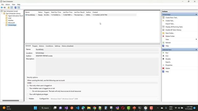Configuring Windows Task Scheduler to automatically run an executable file смотреть онлайн