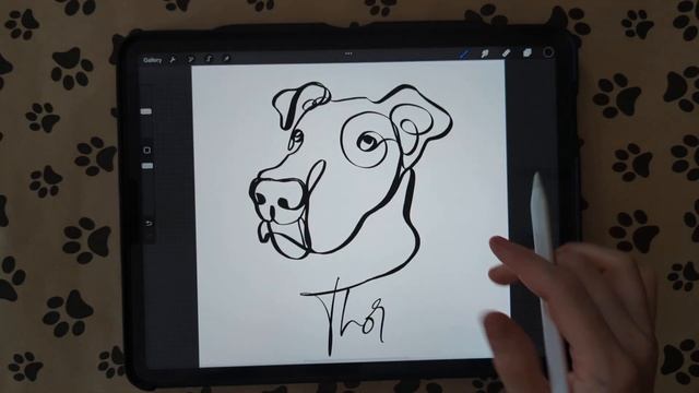 EASY One Line Art for Beginners | Pet Portrait Procreate | Pet Tutorial Designs | Oneline| EP:14 смотреть онлайн