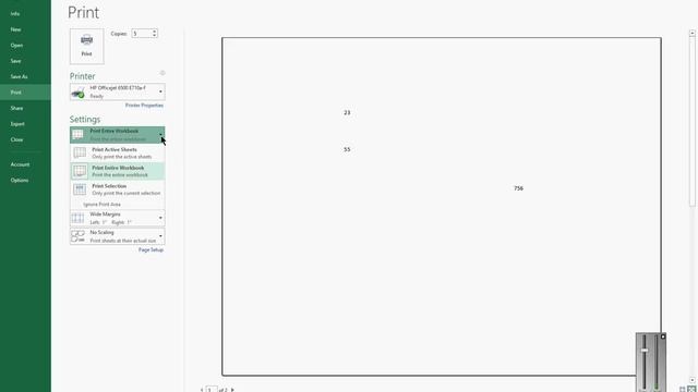 How to print only the active sheet in Microsoft Excel 2013 смотреть онлайн