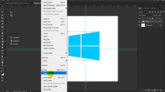 How To Create Windows 8 Logo In Adobe Photoshop Lesson (191) |Tutorials Lesson смотреть онлайн