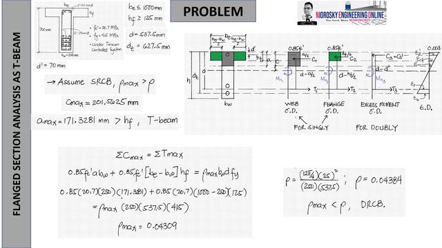 FLANGED SECTION ANALYSIS AS T BEAM смотреть онлайн