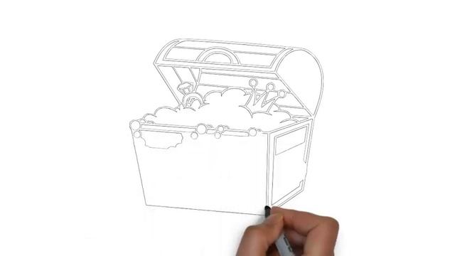 как нарисовать сундук,how To Draw A Box,cómo Dibujar Un Cuadro,come Disegnare Una Scatola